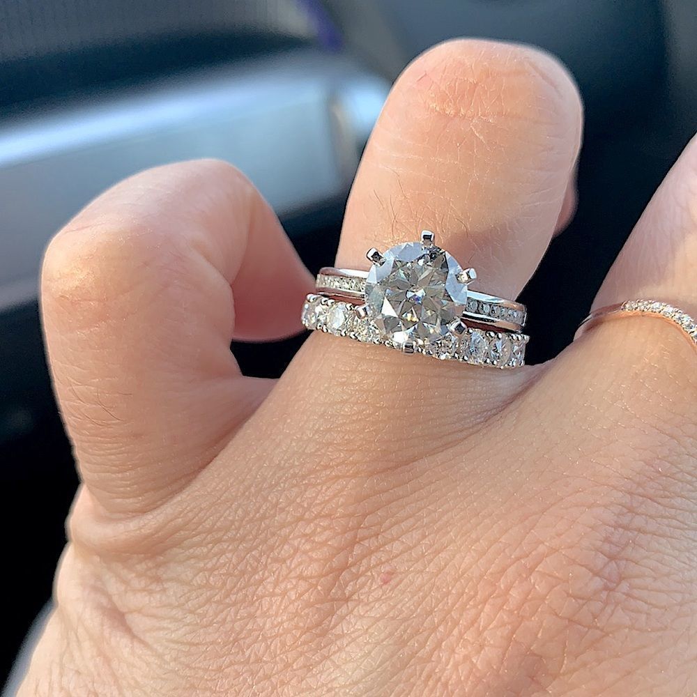 2.6 TCW CARAT ROUND BRILLIANT ENGAGEMENT RING - Picture 11 of 12